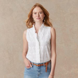 Sienna Ruffle Eyelet Top